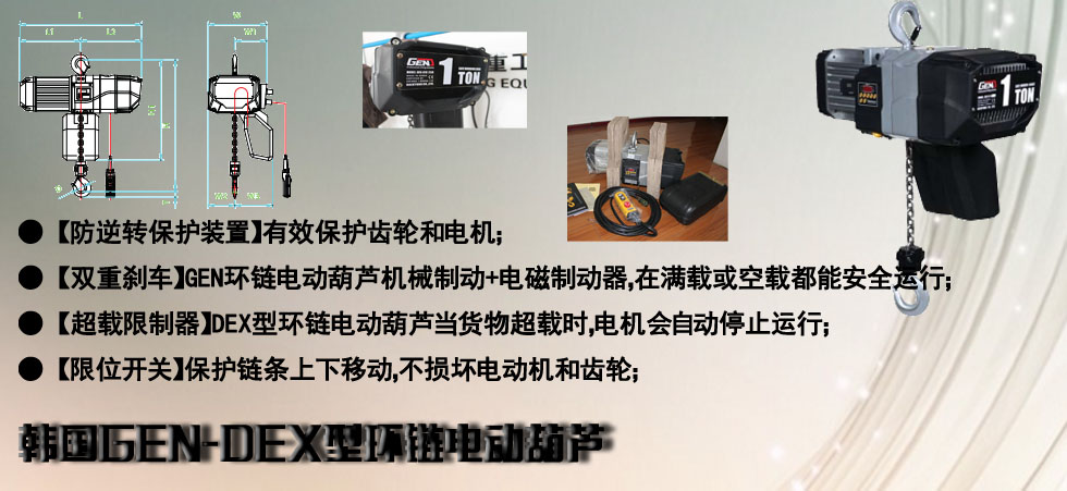 韓國DEX型環鏈電動葫蘆圖